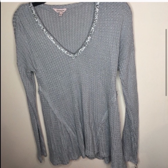 Juicy Couture Tops - NWT Juicy Couture Silver Sparkle Blouse